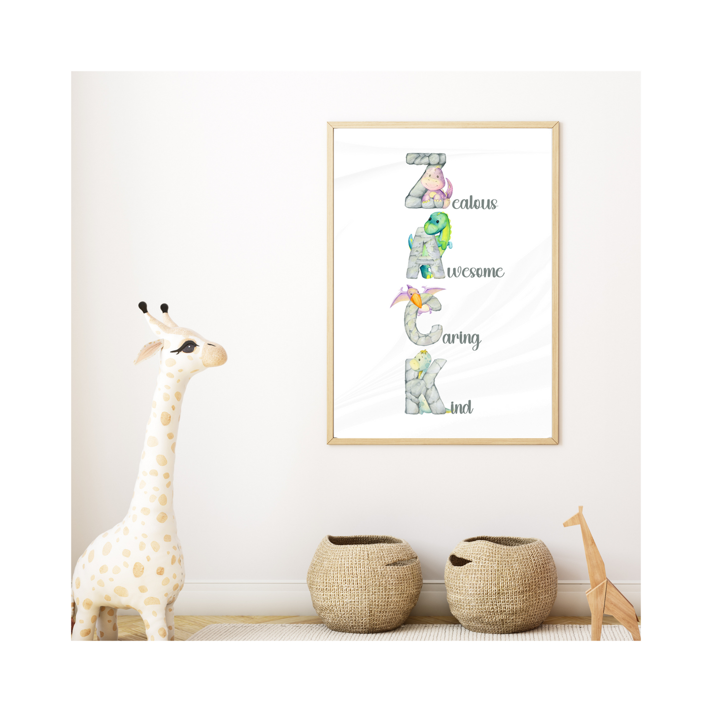 Custom Dinosaur Acrostic